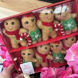 Sleigh Hill gingerbread girl boy felt garland 6 ft